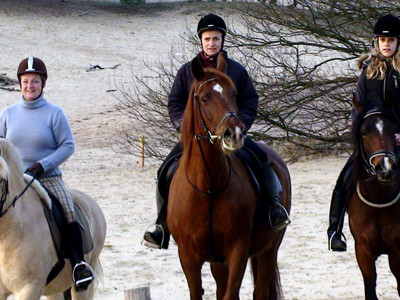 camping weideblik paard rijden in de duinen